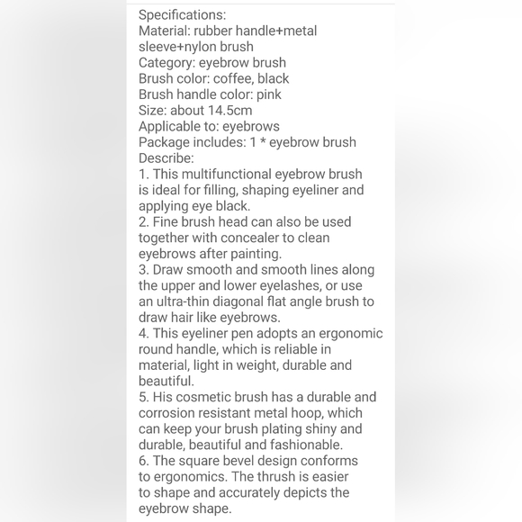 3/$15 Wild eyebrows brush. Wood with synthetic fibers - Picture 5 of 5